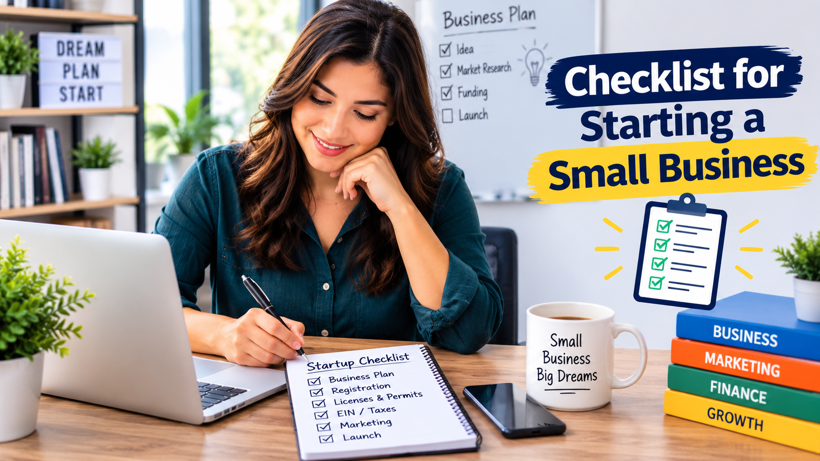 Checklist for starting small business with startup planning tasks