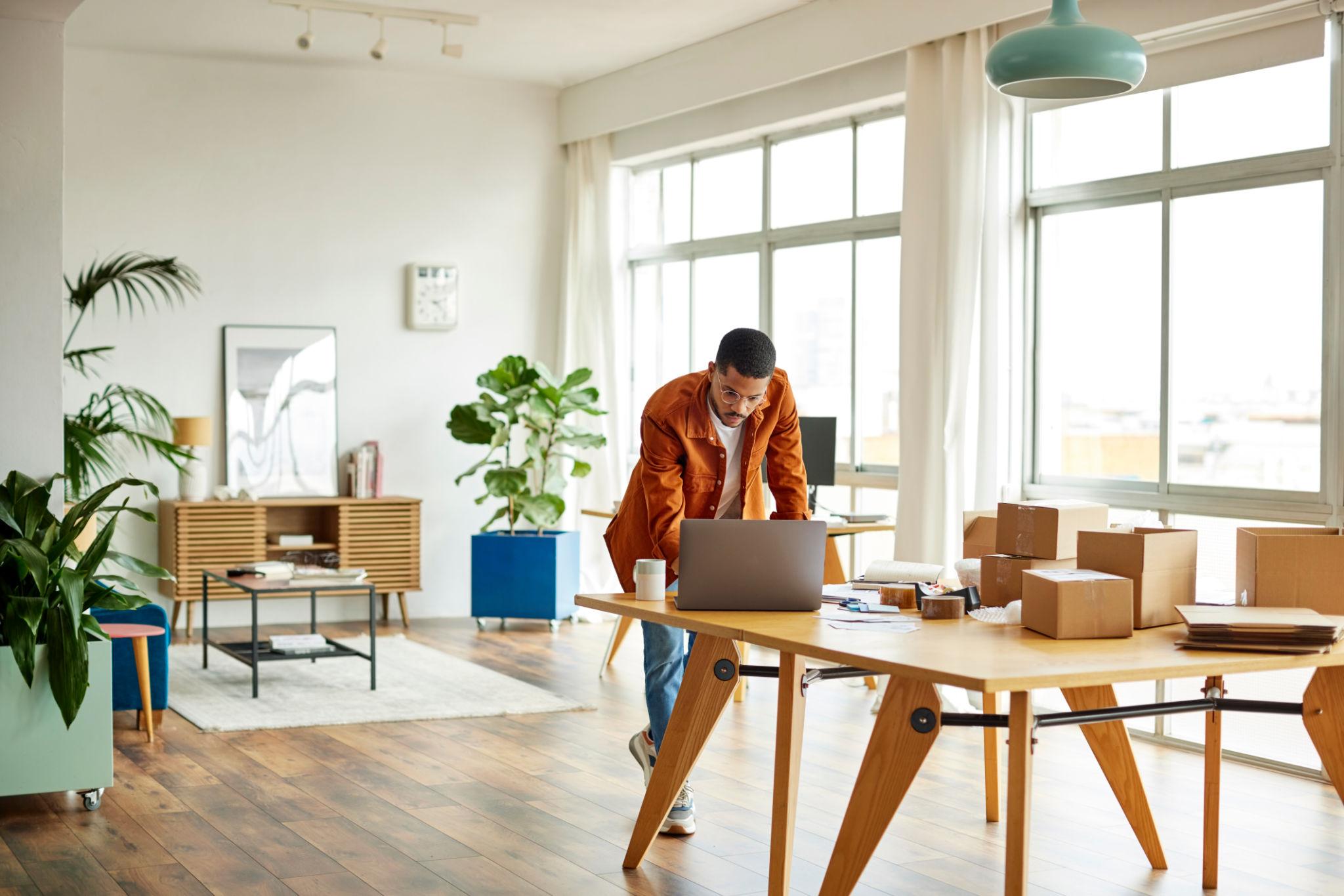 Starting a small business from home in an organized home office